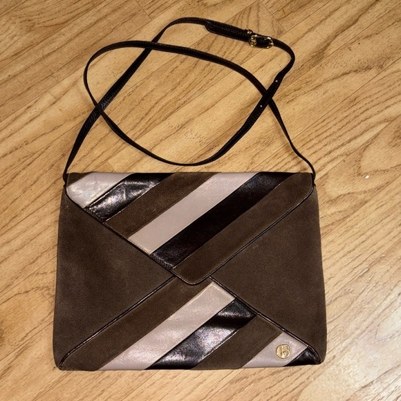 NAZARENO GABRIELLL - Made in Italy brown clutch - Picture 1 of 9